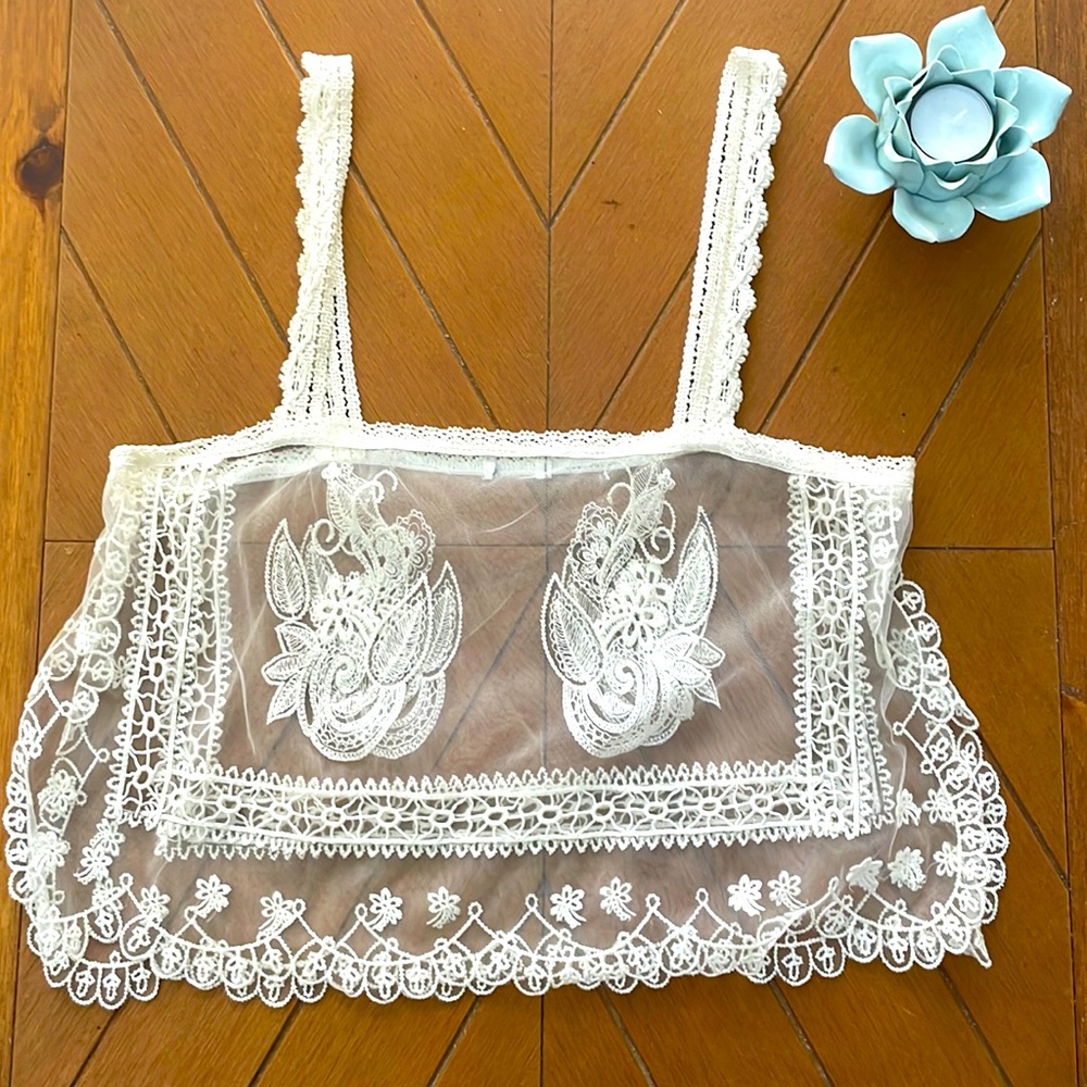 Sheer lace top